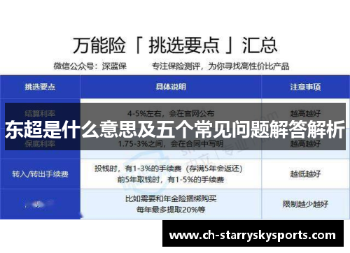 东超是什么意思及五个常见问题解答解析